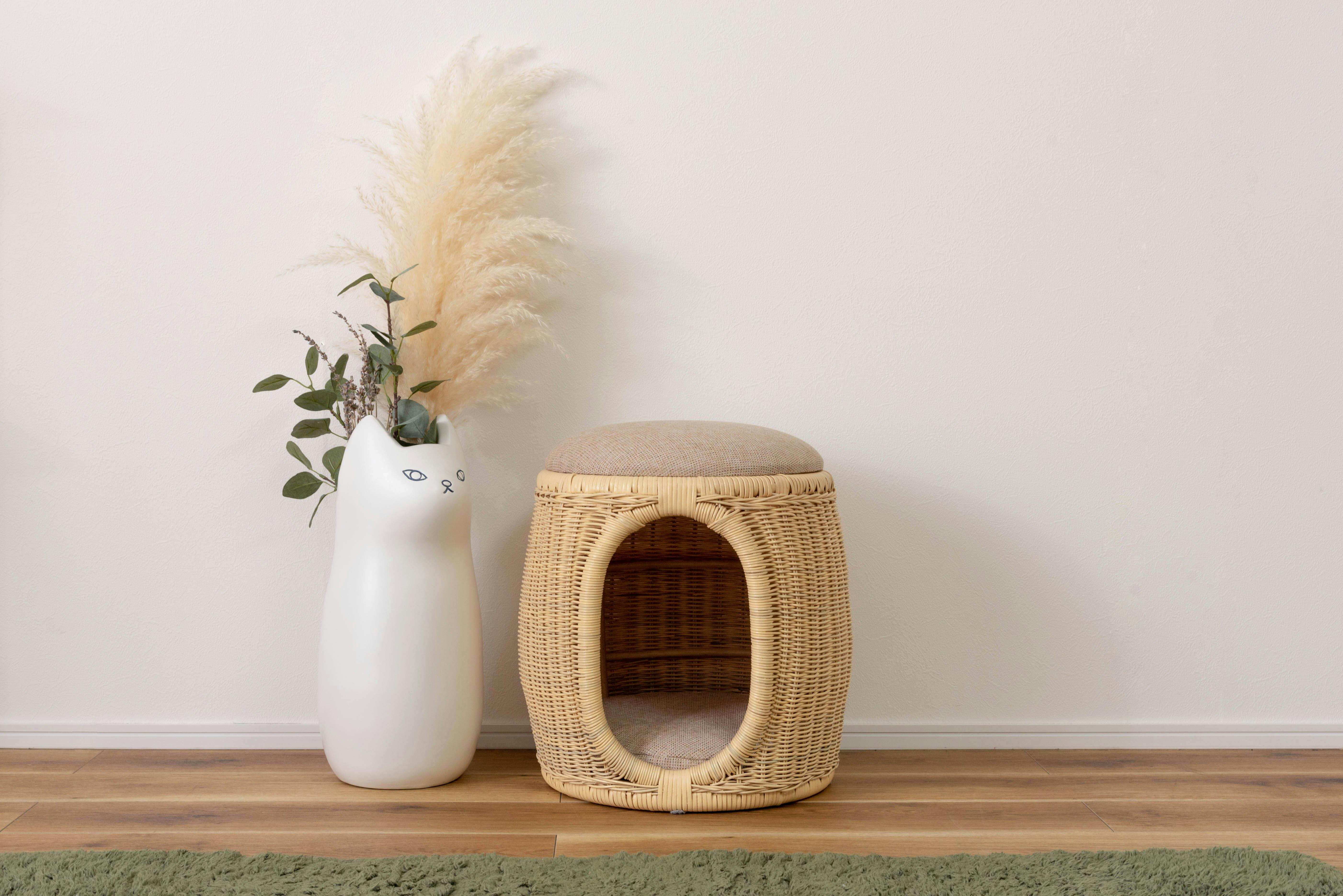 東谷 Room Essence ペットスツール ナチュラル Size：39×39×43