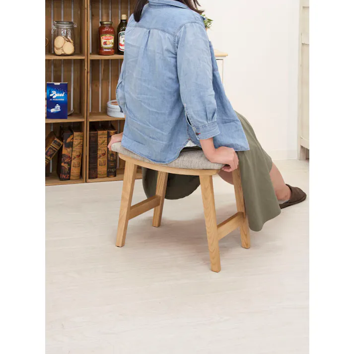 東谷 Room Essence トロペ スツール ベージュ Size:48×33×42 椅子 天然木 アッシュ 【4985155143191】 CL-790CBE【別送品】