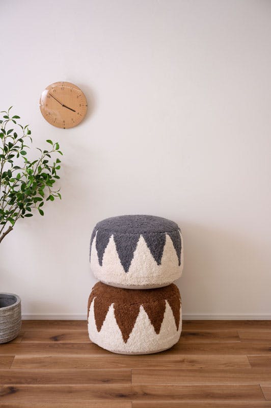 東谷 Room Essence ラウンドスツール グレー Size：50×50×36