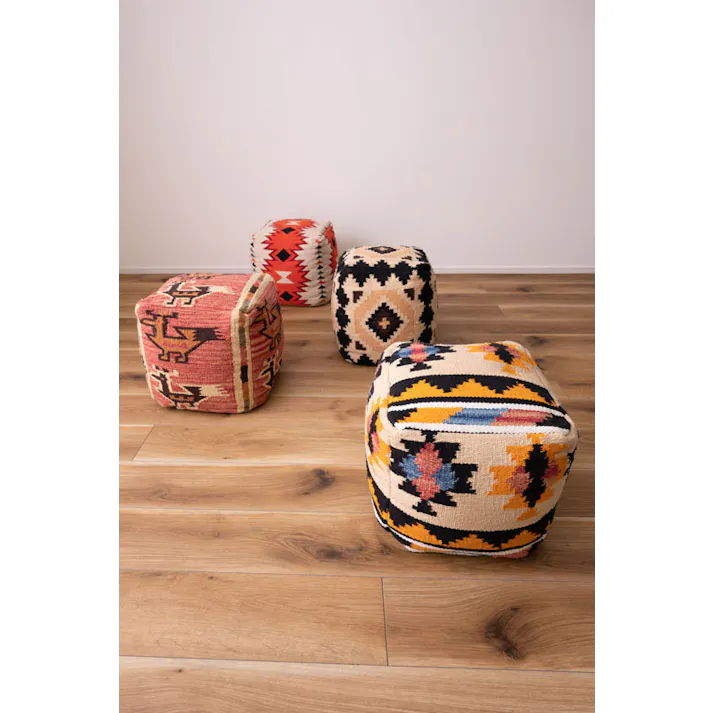 東谷 Room Essence キリムスツール Size:30×30×30 ファブリック 机 オットマン 肘置き 【4985155222797】 FAB-002C【別送品】