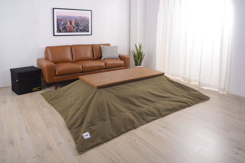 東谷 Room Essence 薄掛コタツ布団 長方形 カーキ Size：190×230