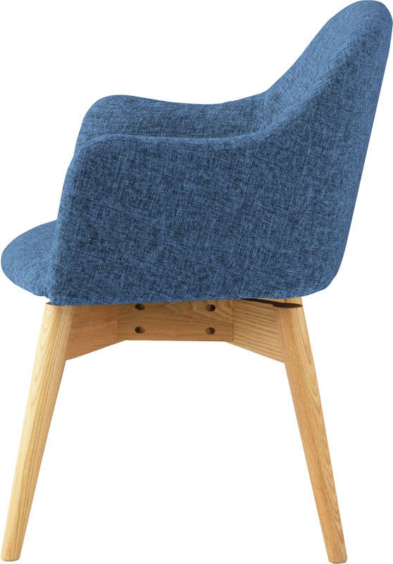 1脚 カラメリ チェア KRM-010 BL ブルー 展 背もたれ座椅子