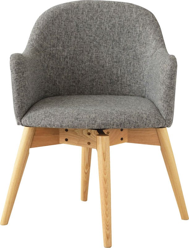 東谷 Room Essence カラメリ 回転式チェア グレー Size：50×55×73