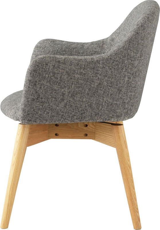 東谷 Room Essence カラメリ 回転式チェア グレー Size：50×55×73