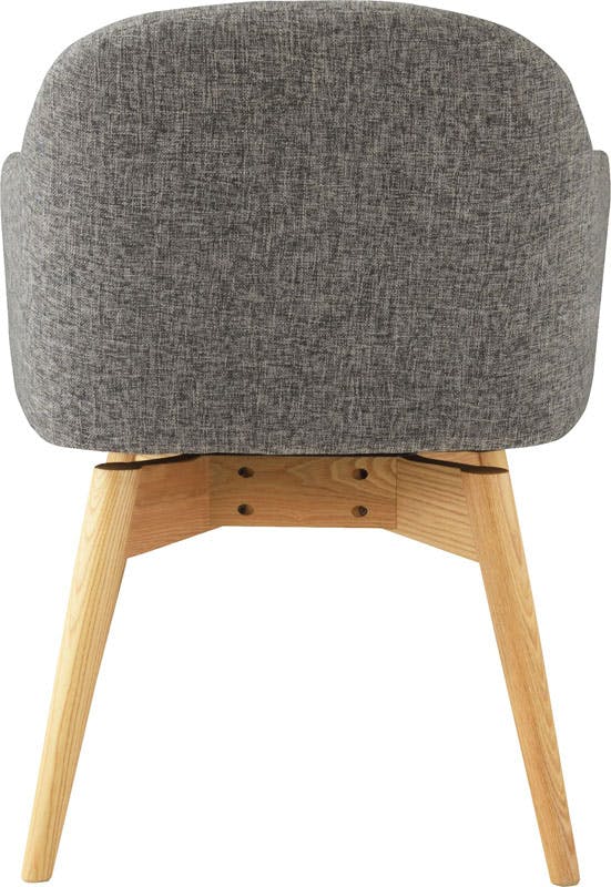 回転式 チェア 椅子 カラメリ 背もたれ 肘付き 茶色 KRM-020 N02