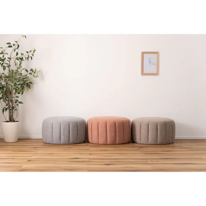 東谷 Room Essence スツール ベージュ Size:60×60×35 椅子 机 サイドテーブル 丸形 【4985155225477】 MYS-601BE【別送品】