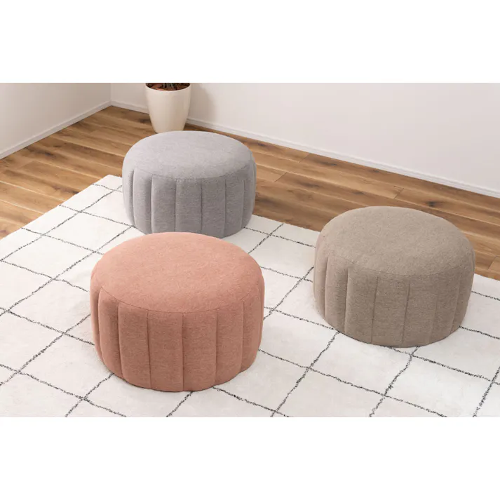 東谷 Room Essence スツール ベージュ Size:60×60×35 椅子 机 サイドテーブル 丸形 【4985155225477】 MYS-601BE【別送品】