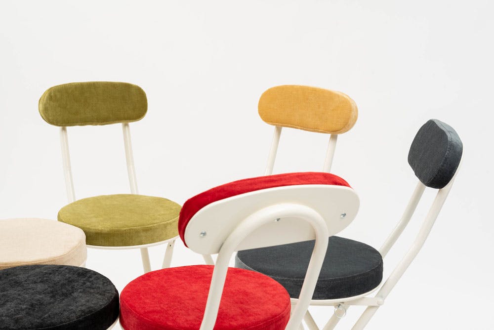 東谷 Room Essence ロンダ ハイチェア レッド Size：30×48.5×87