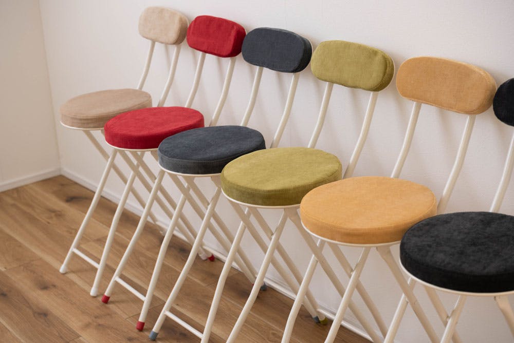 東谷 Room Essence ロンダ ハイチェア レッド Size：30×48.5×87