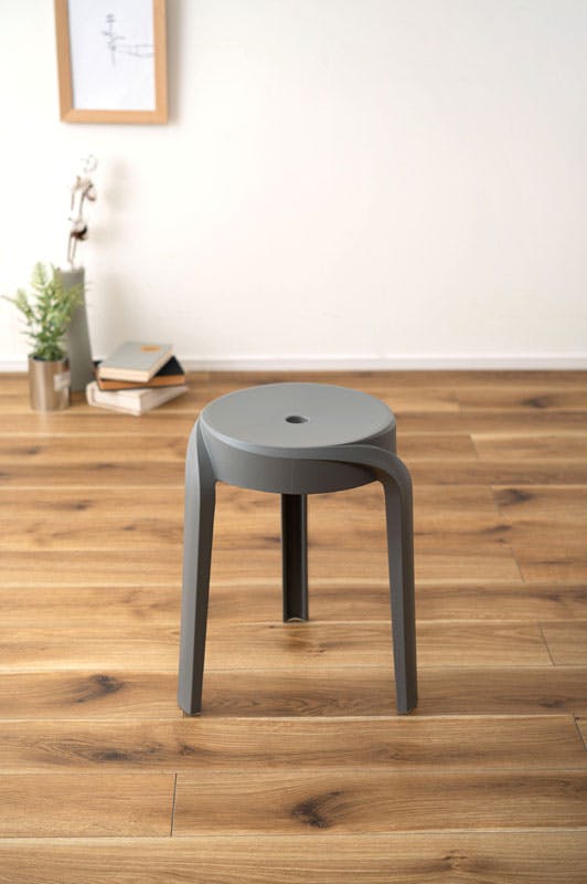 東谷 Room Essence スツール グレー Size：35.5×35.5×45.5 椅子