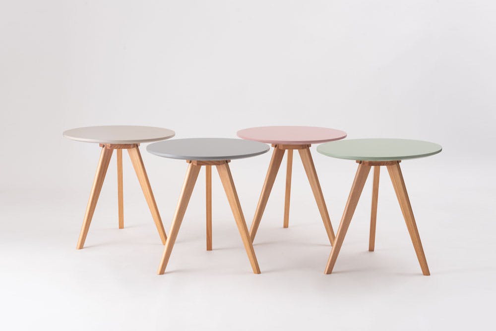 東谷 Room Essence ラウンドサイドテーブル ベージュ Size：50