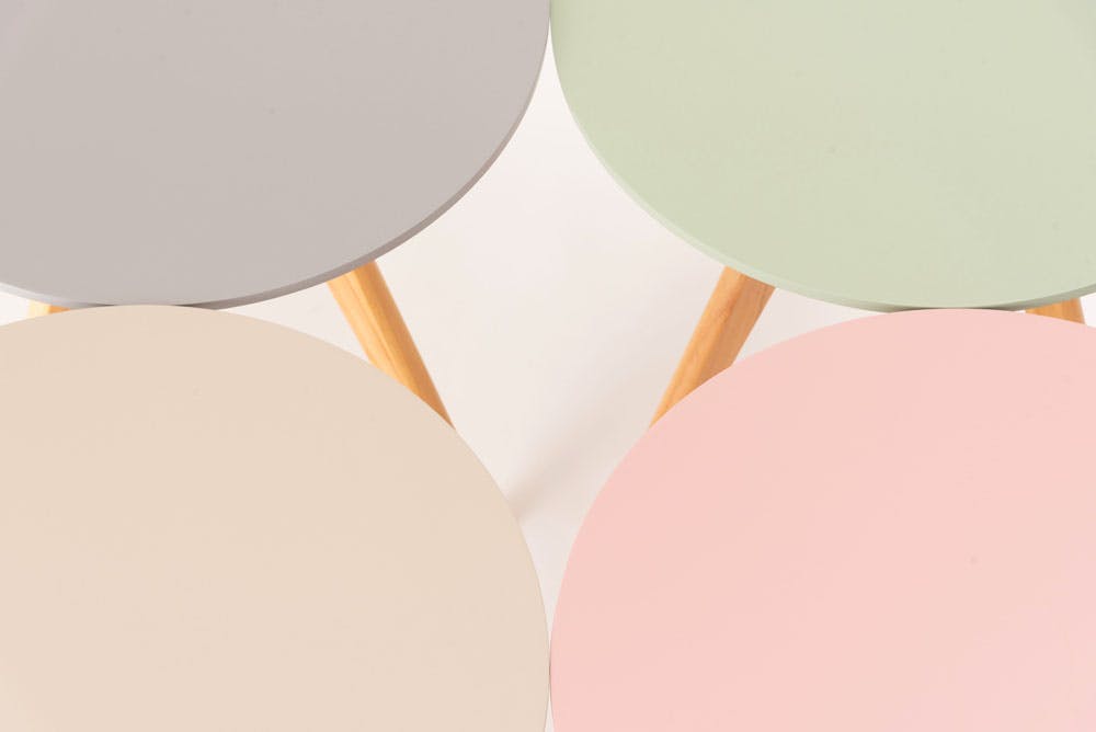 東谷 Room Essence ラウンドサイドテーブル ベージュ Size：50