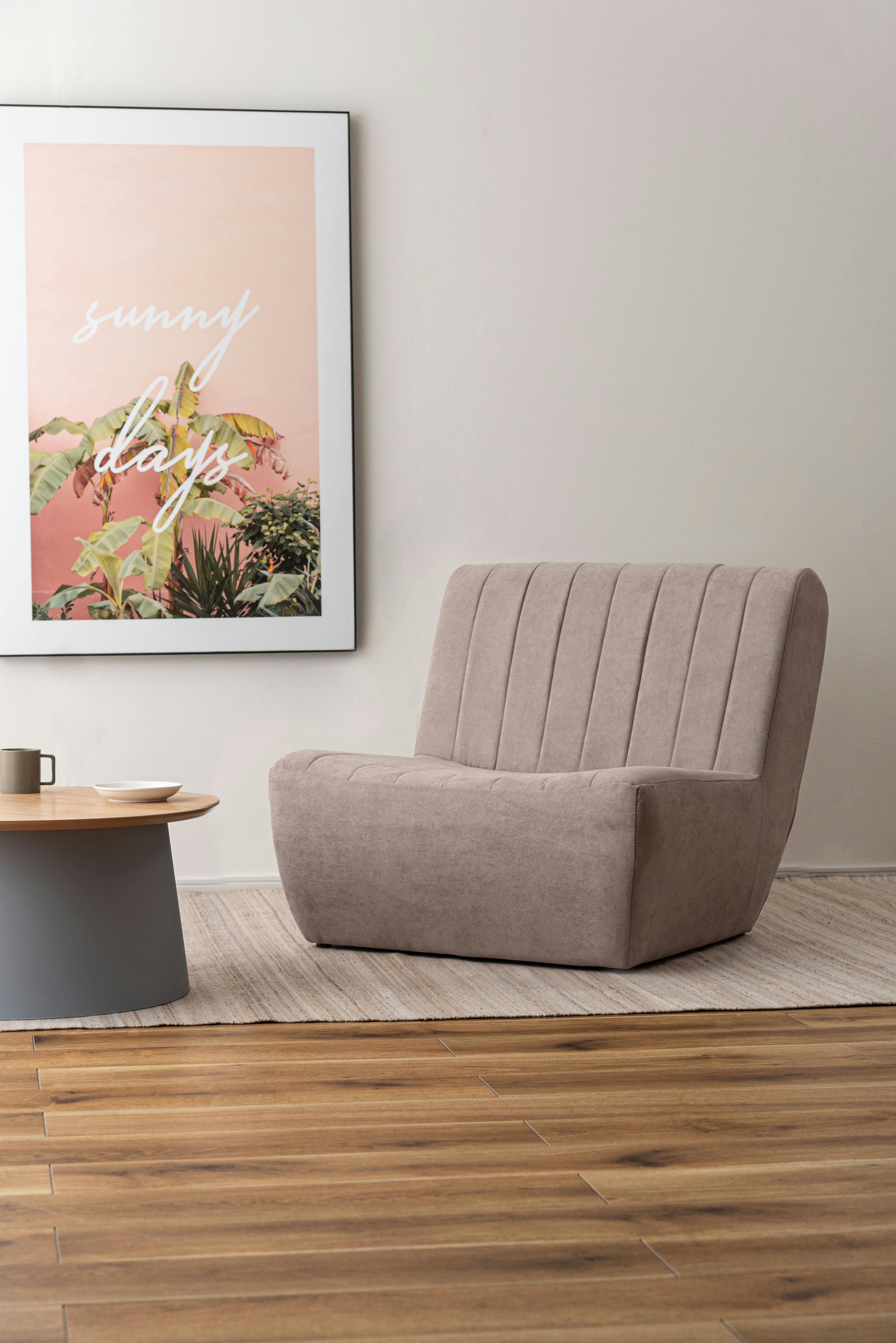 Room Essence フロアソファ W80×D88×H75×SH33 ベージュ 完成品