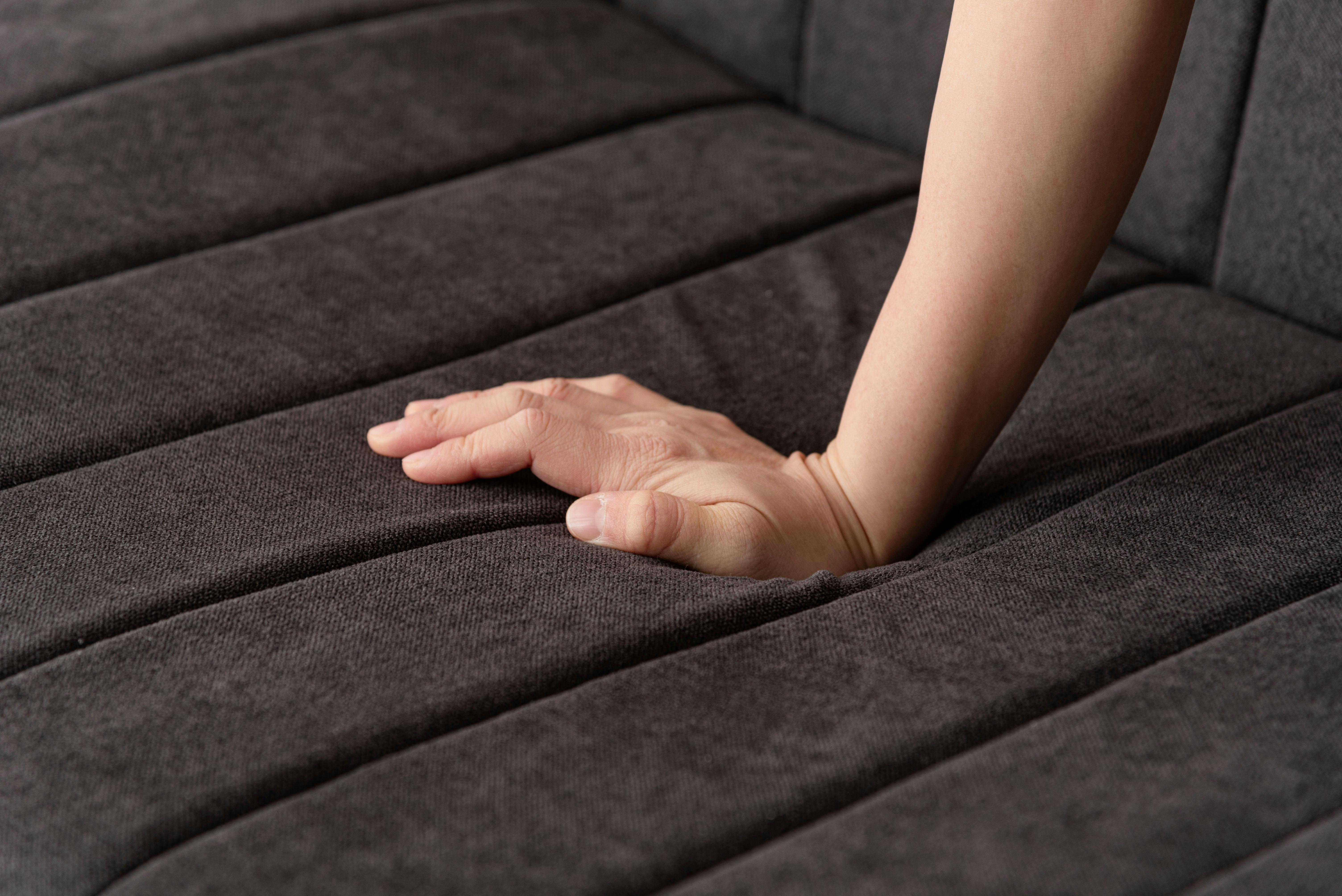 Room Essence フロアソファ W80×D88×H75×SH33 チャコールグレー 完成品