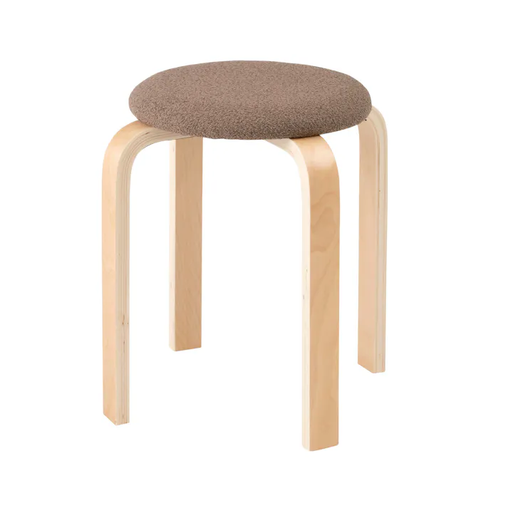 Room Essence スツール W32×D32×H45 モカブラウン 完成品 椅子 円 スタッキング ニュアンスカラー トレンド シンプル 天然木 木製 おしゃれ ナチュラル 北欧 キッチン ラウンド CL-802MBR【別送品】