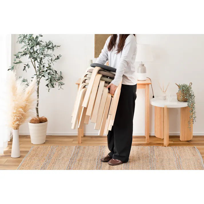 Room Essence スツール W32×D32×H45 モカブラウン 完成品 椅子 円 スタッキング ニュアンスカラー トレンド シンプル 天然木 木製 おしゃれ ナチュラル 北欧 キッチン ラウンド CL-802MBR【別送品】