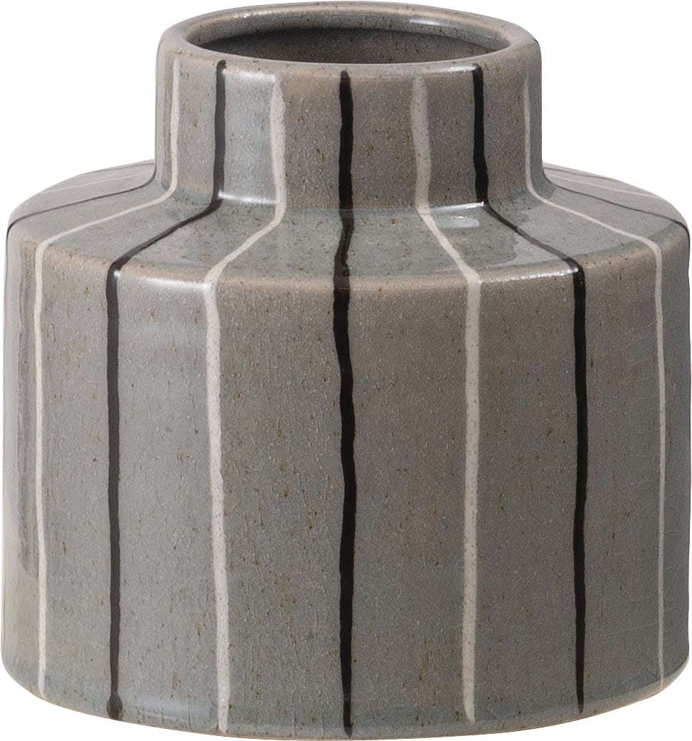 Room Essence フラワーベース W15×D15×H14 グレー 完成品 花瓶 花びん フラワースタンド 陶器 北欧 おしゃれ ドライフラワー シンプル グリーン・観葉植物用品