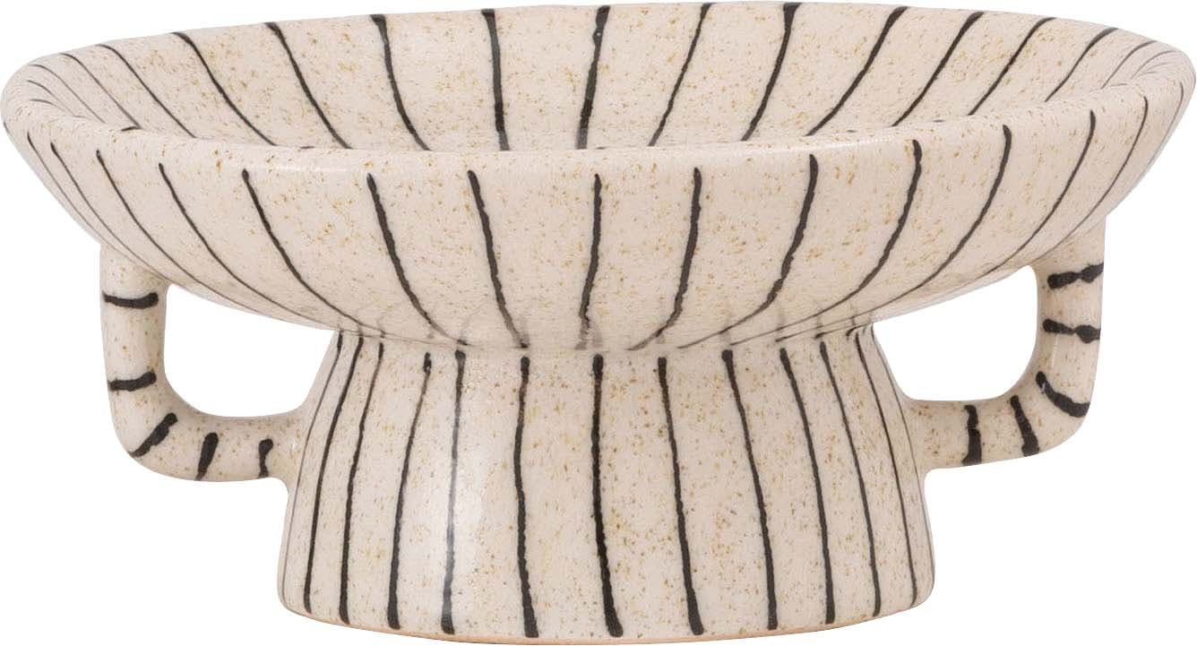 Room Essence トレイベース W26×D26×H12 アイボリー 完成品 オブジェ インテリア 雑貨 置物 小物入れ アクセサリー 北欧 陶器 セラミ グリーン・観葉植物用品