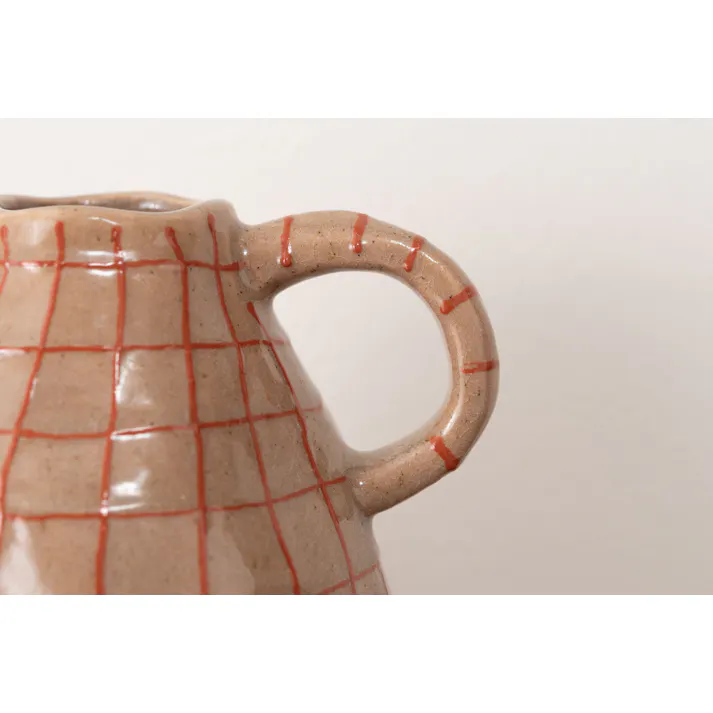 Room Essence フラワーベース W19.5×D16×H29 ブラウン 完成品 花瓶 花びん フラワースタンド 陶器 北欧 シンプル 艶 生花 枝物 卓上 床置き 陶器製 和モダン レトロ ベーシック インテリア 寝室 リビング 玄関 廊下 CLY-76BR【別送品】