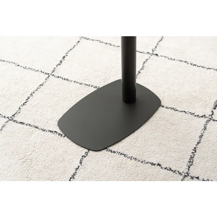 Room Essence サイドテーブル W28×D42×H50.5 ダークグレー 組立式 テーブル コの字型 コの字 シンプル コンパクト おしゃれ レトロ モダン アシンメトリー くすみカラー DM-100DGY【別送品】