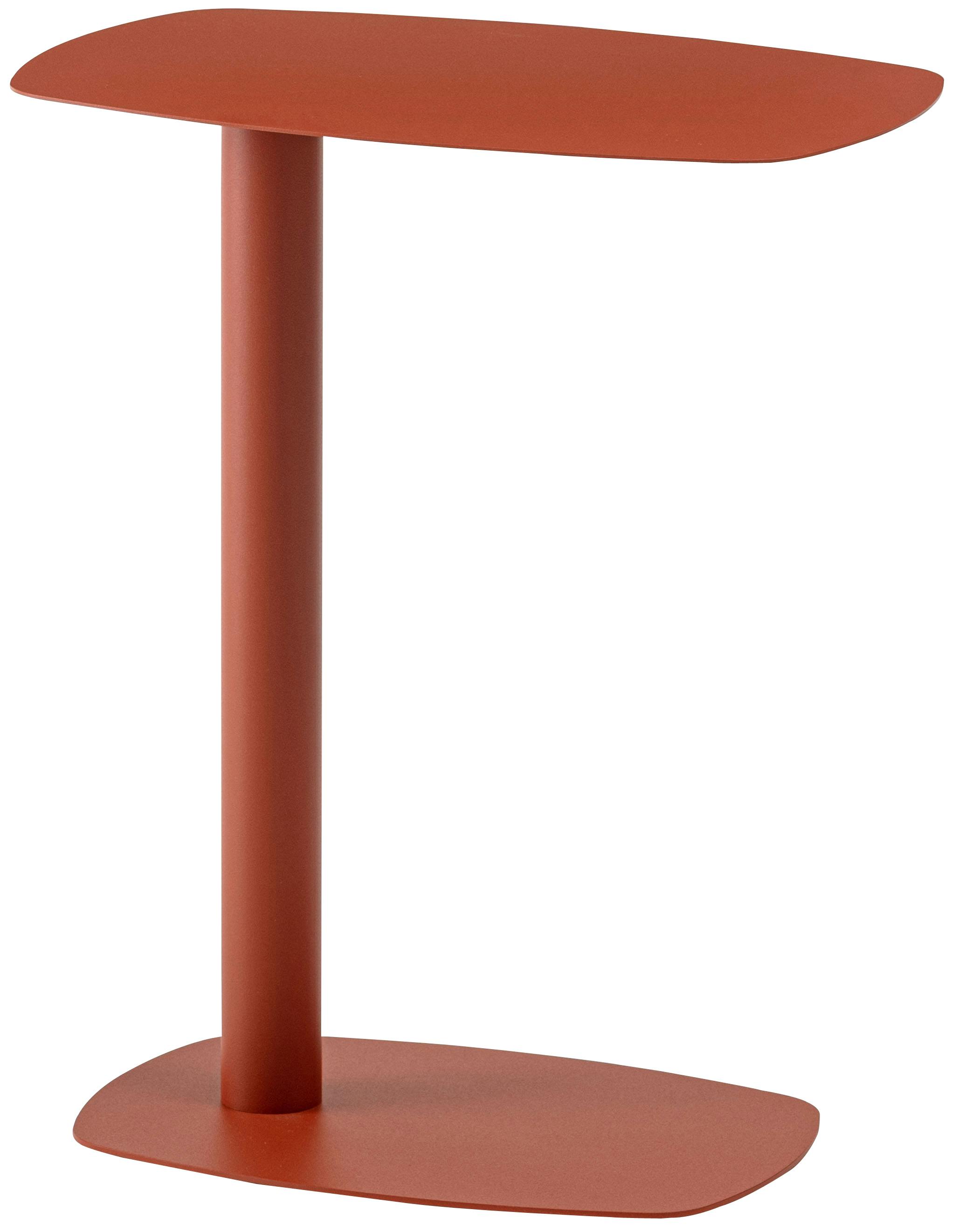 Room Essence サイドテーブル W28×D42×H50.5 オレンジ 組立式 テーブル コの字型 コの字 シンプル コンパクト おしゃれ レトロ モダ ローテーブル・センターテーブル