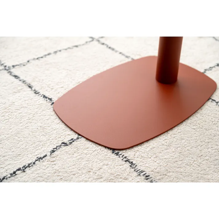 Room Essence サイドテーブル W28×D42×H50.5 オレンジ 組立式 テーブル コの字型 コの字 シンプル コンパクト おしゃれ レトロ モダン アシンメトリー くすみカラー DM-100OR【別送品】