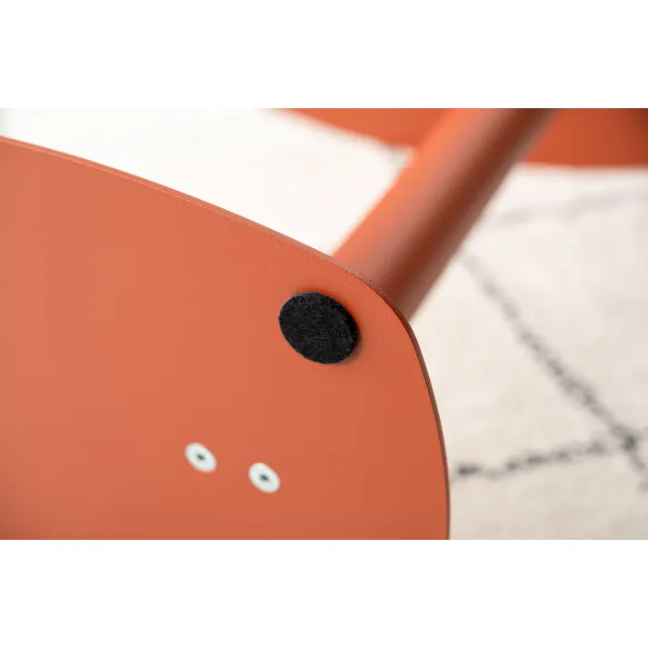 Room Essence サイドテーブル W28×D42×H50.5 オレンジ 組立式 テーブル コの字型 コの字 シンプル コンパクト おしゃれ レトロ モダン アシンメトリー くすみカラー DM-100OR【別送品】