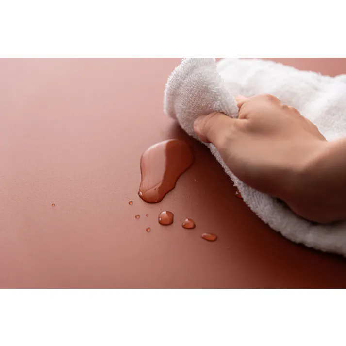 Room Essence サイドテーブル W28×D42×H50.5 オレンジ 組立式 テーブル コの字型 コの字 シンプル コンパクト おしゃれ レトロ モダン アシンメトリー くすみカラー DM-100OR【別送品】