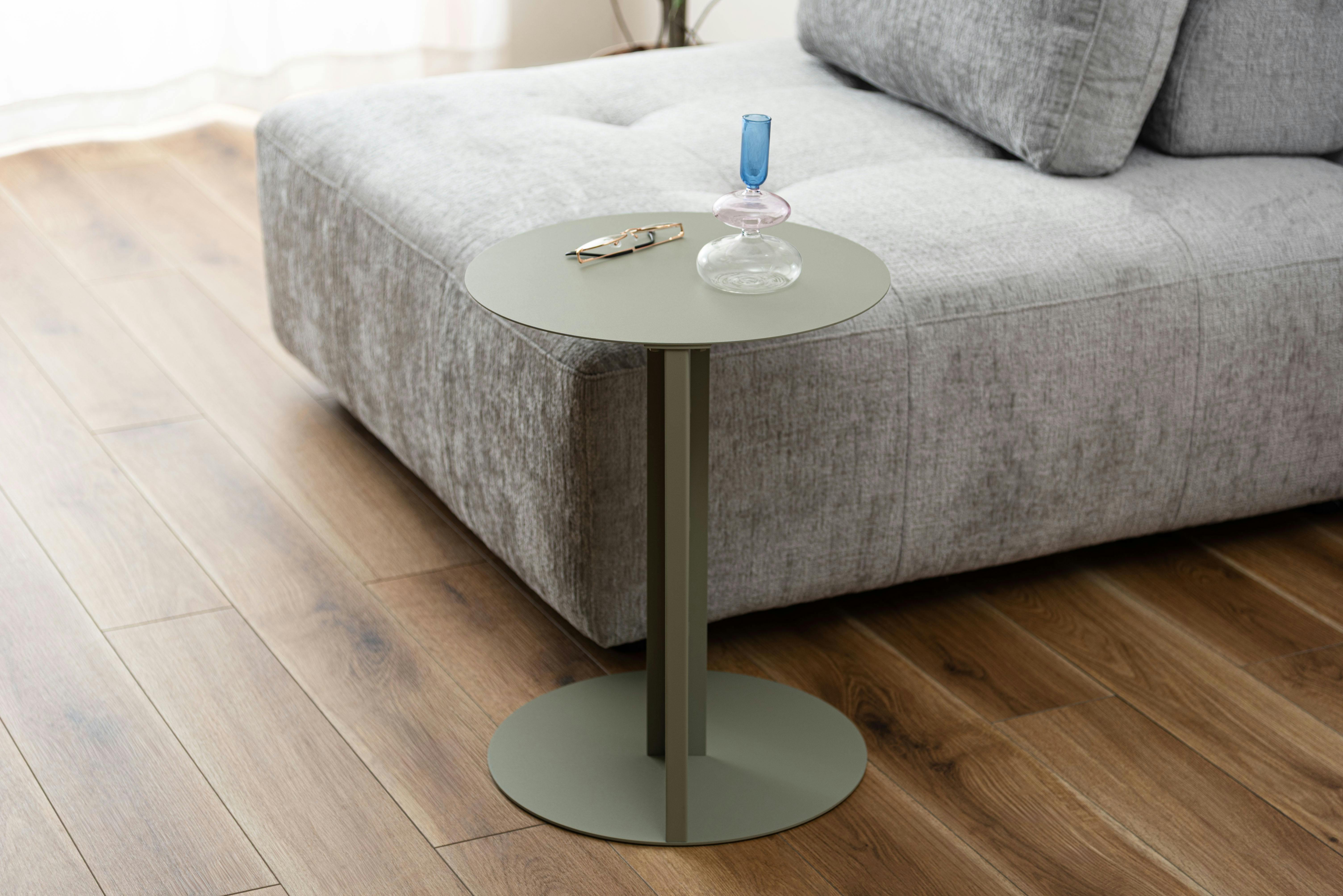 Room Essence サイドテーブル W40×D40×H50.5 ペールグリーン 組立式