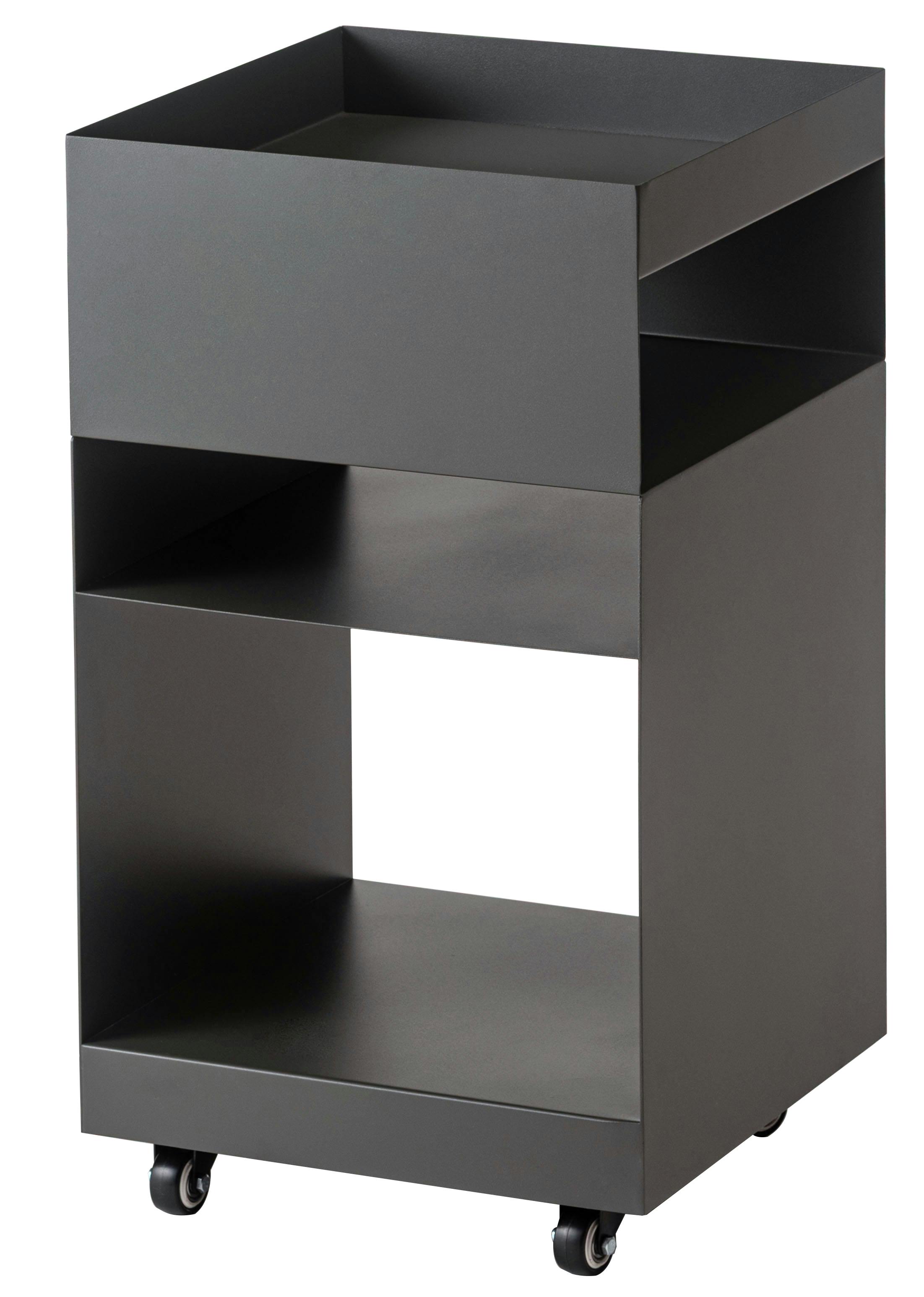 Room Essence サイドテーブルワゴン W35×D35×H62.5 ダークグレー 組立式 ワゴン スチールワゴン キャスター付き 棚付き 収納 モダン ローテーブル・センターテーブル Room Essence サイドテーブルワゴン W35×D35×H62.5 ダークグレー 組立式 ワゴン スチールワゴン キャスター付き 棚付き 収納 モダン ローテーブル・センターテーブル