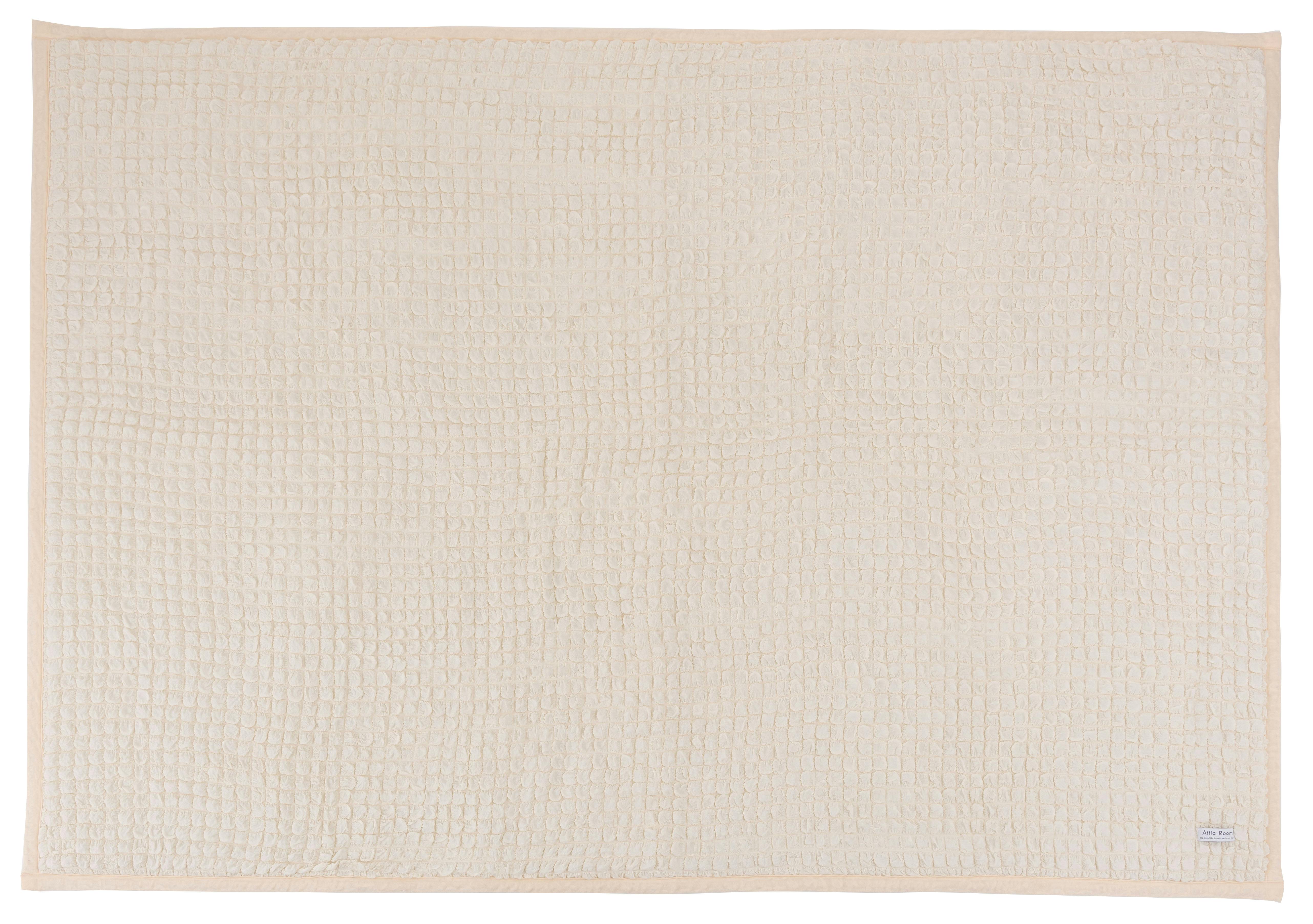 Room Essence 冷感ポップコーンラグ 約W190×D130 アイボリー 完成品 接触冷感 ポップコーン生地 かわいい おしゃれ 韓国インテリア 北欧風 2帖未満 ラグ