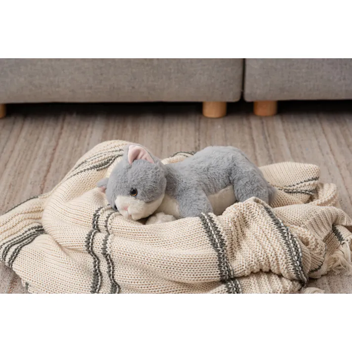 Room Essence 癒されアニマルmovemal(むぶまる) 約W12.5×D27×H30 完成品 癒されアニマル 動物ぬいぐるみ 猫ぬいぐるみ 関節が動く 動く 動物 癒し ペットロス 高齢者 インテリア雑貨 猫 ねこ ネコ かわいい プレゼント 介護 介護施設 GLK-210A【別送品】