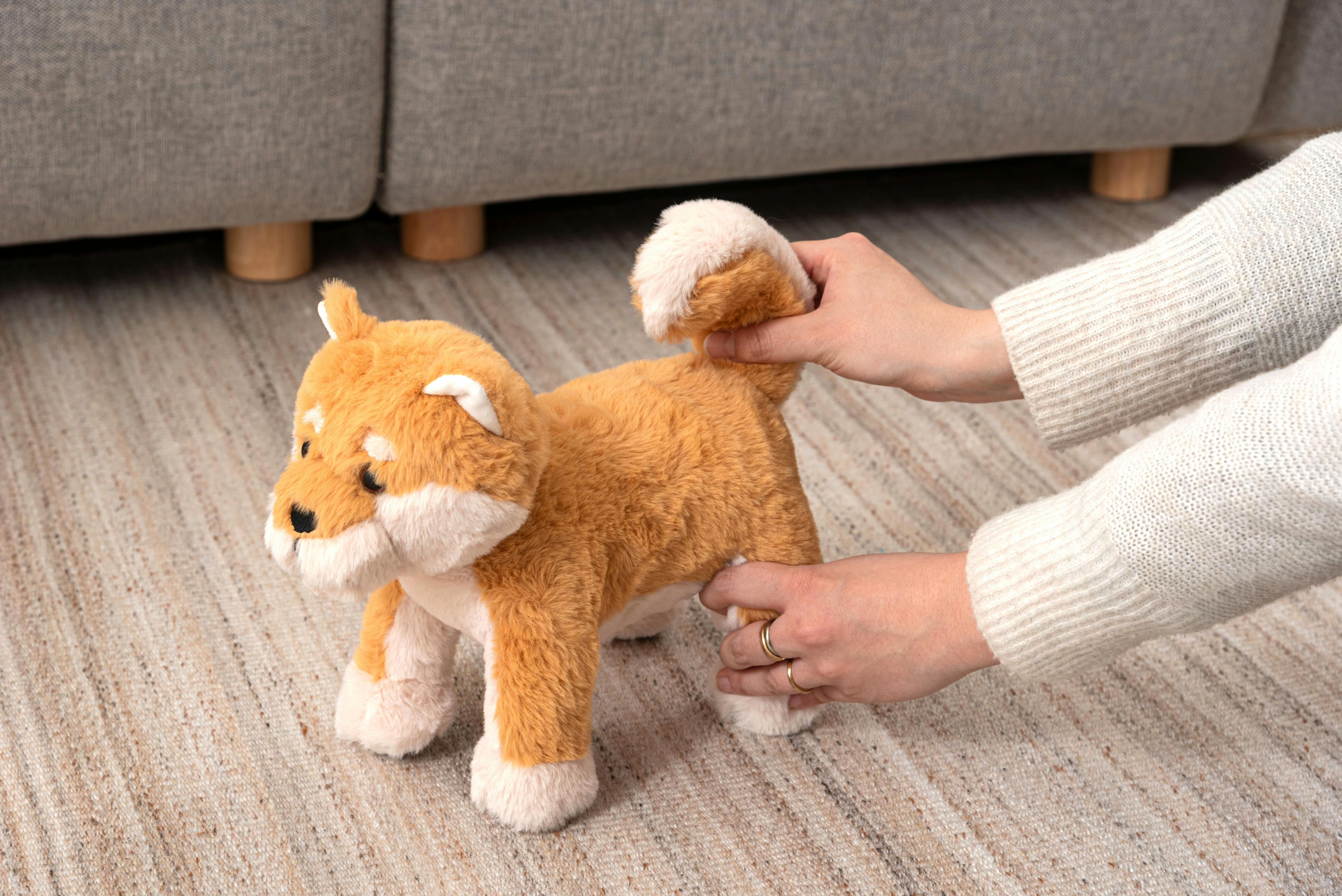 犬　ぬいぐるみ　マスコット　ハウス付き　イヌ Room Essence 癒されアニマルmovemal(むぶまる) 約W12×D32×H23 完成品