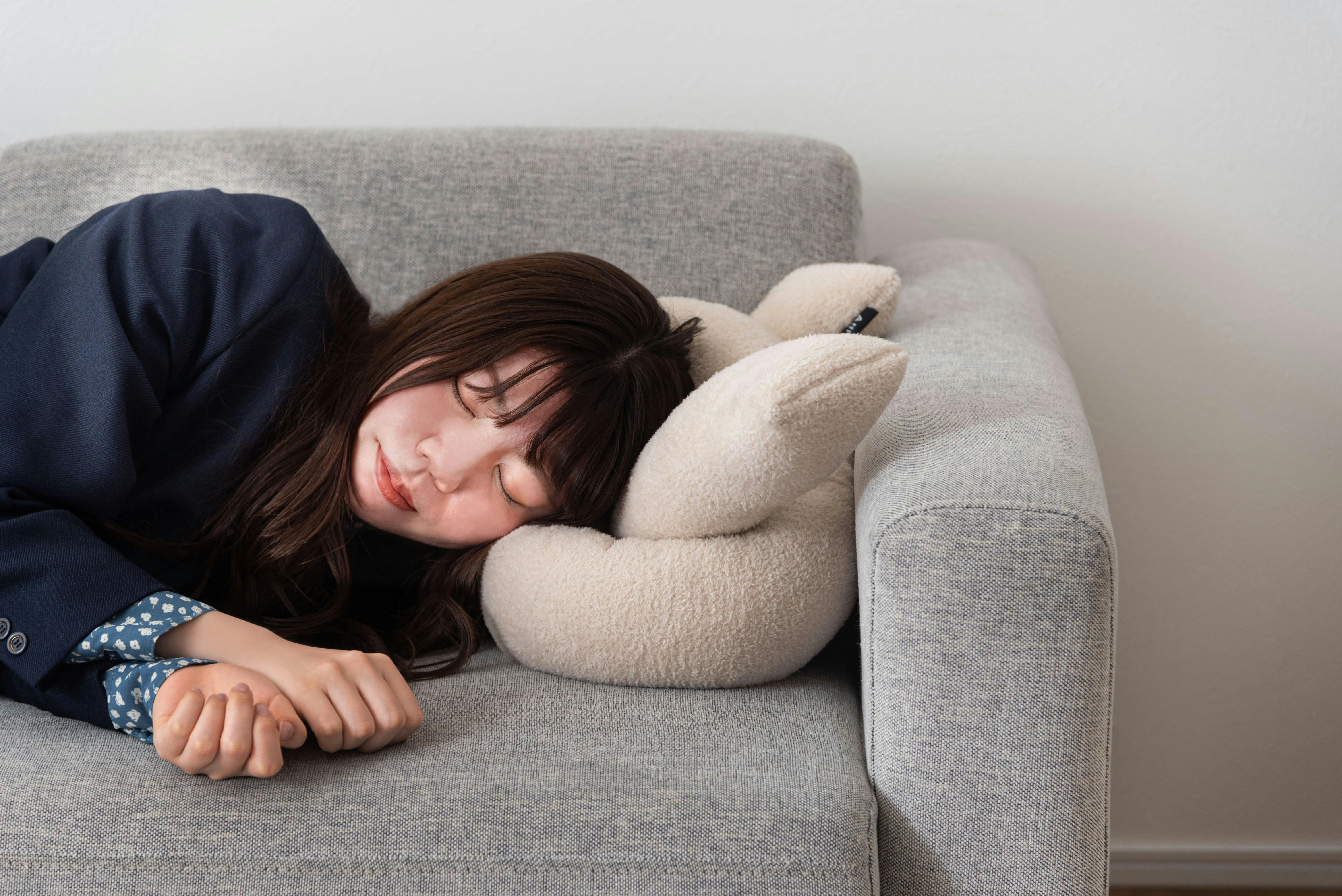 Room Essence もちもちロープクッション 約W60×D29.5×H21 ベージュ