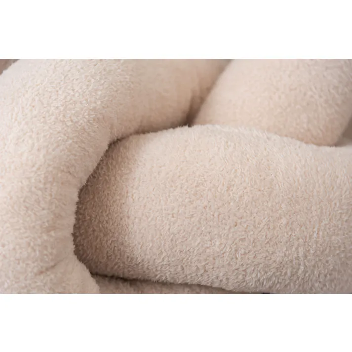 Room Essence もちもちロープクッション 約W60×D29.5×H21 ベージュ 完成品 韓国 おしゃれ かわいい フロアクッション 結び目 ロープ インテリア 雑貨 北欧 柔らかい ベージュ GLK-211BE【別送品】