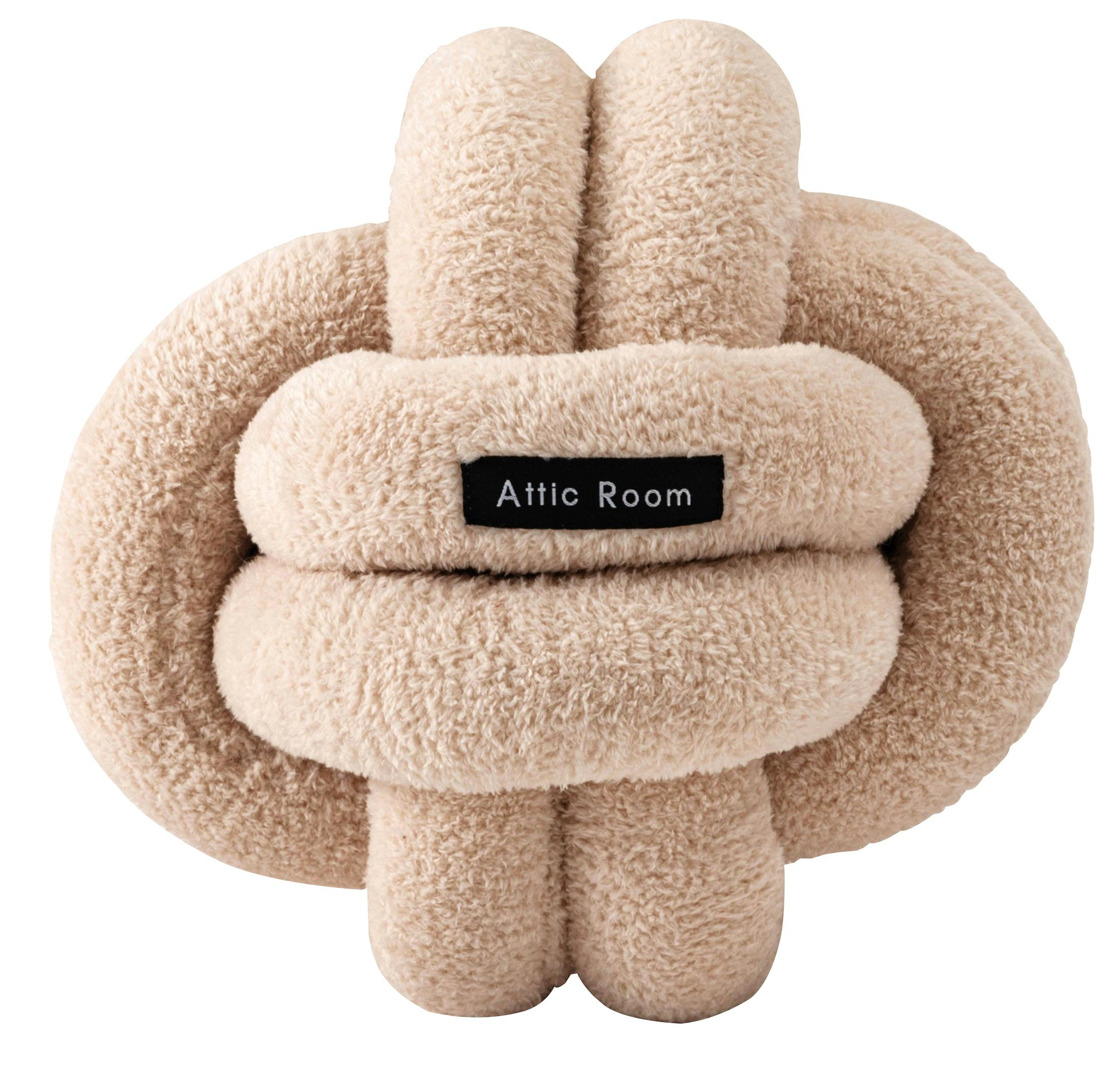 Room Essence もちもちボールクッション 約W25×D25×H25 ベージュ 完成品 韓国 おしゃれ かわいい フロアクッション 結び目 ロープ イン その他のクッション