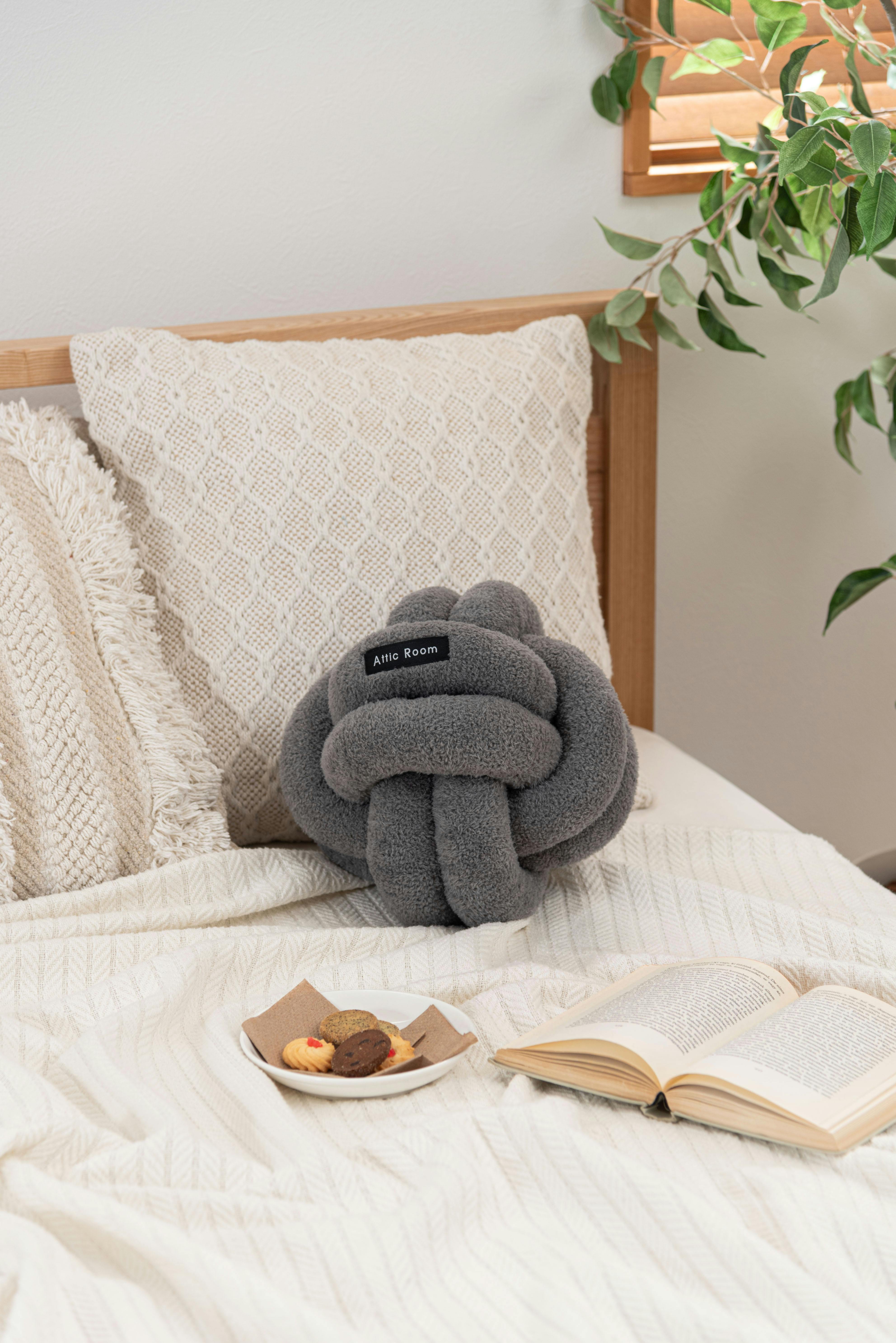 Room Essence もちもちボールクッション 約W25×D25×H25 ダークグレイ