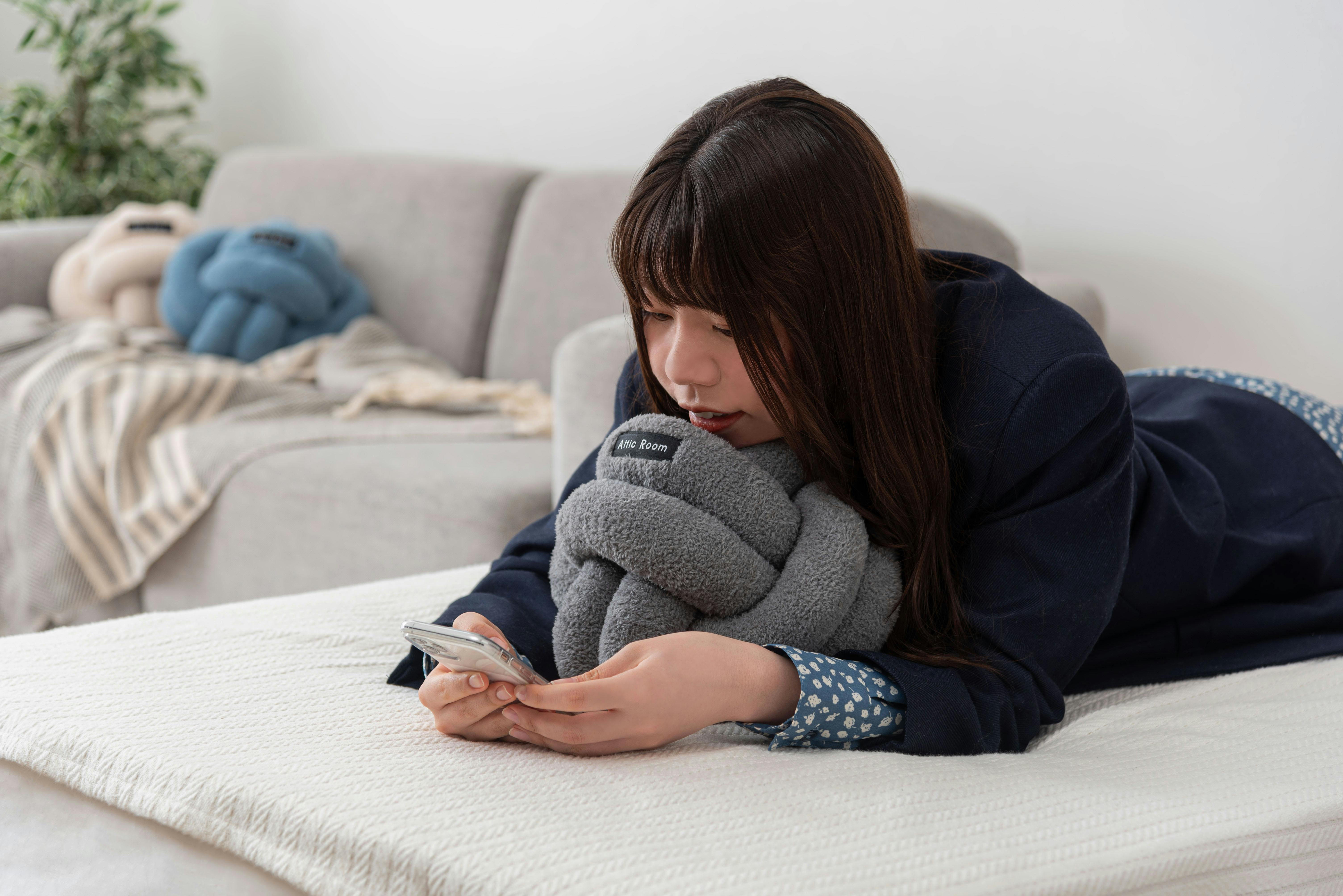 Room Essence もちもちボールクッション 約W25×D25×H25 ダークグレイ