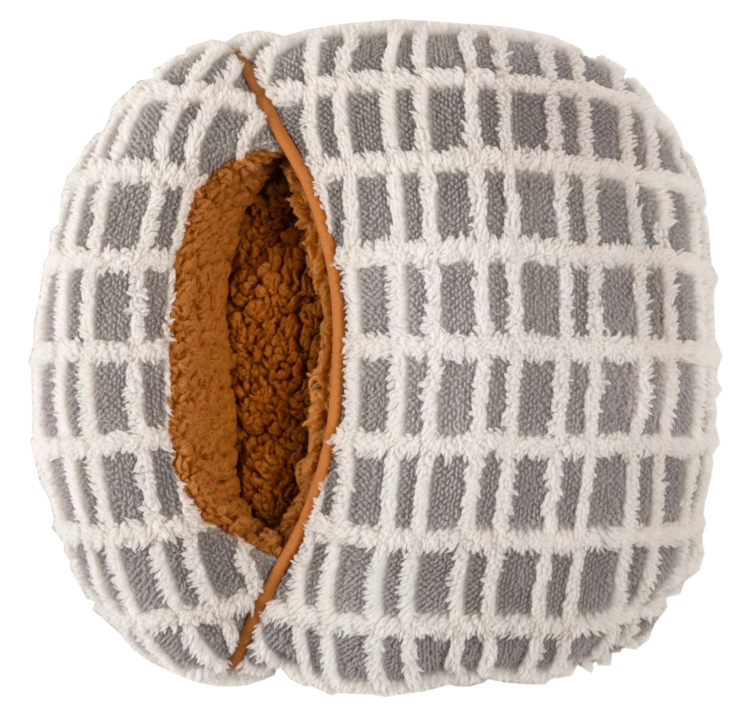 Room Essence ボアチェックーフットインクッション 約W37×D37×H15.5 グレー 完成品 フットインクッション クッション チェック柄 もこも その他のクッション