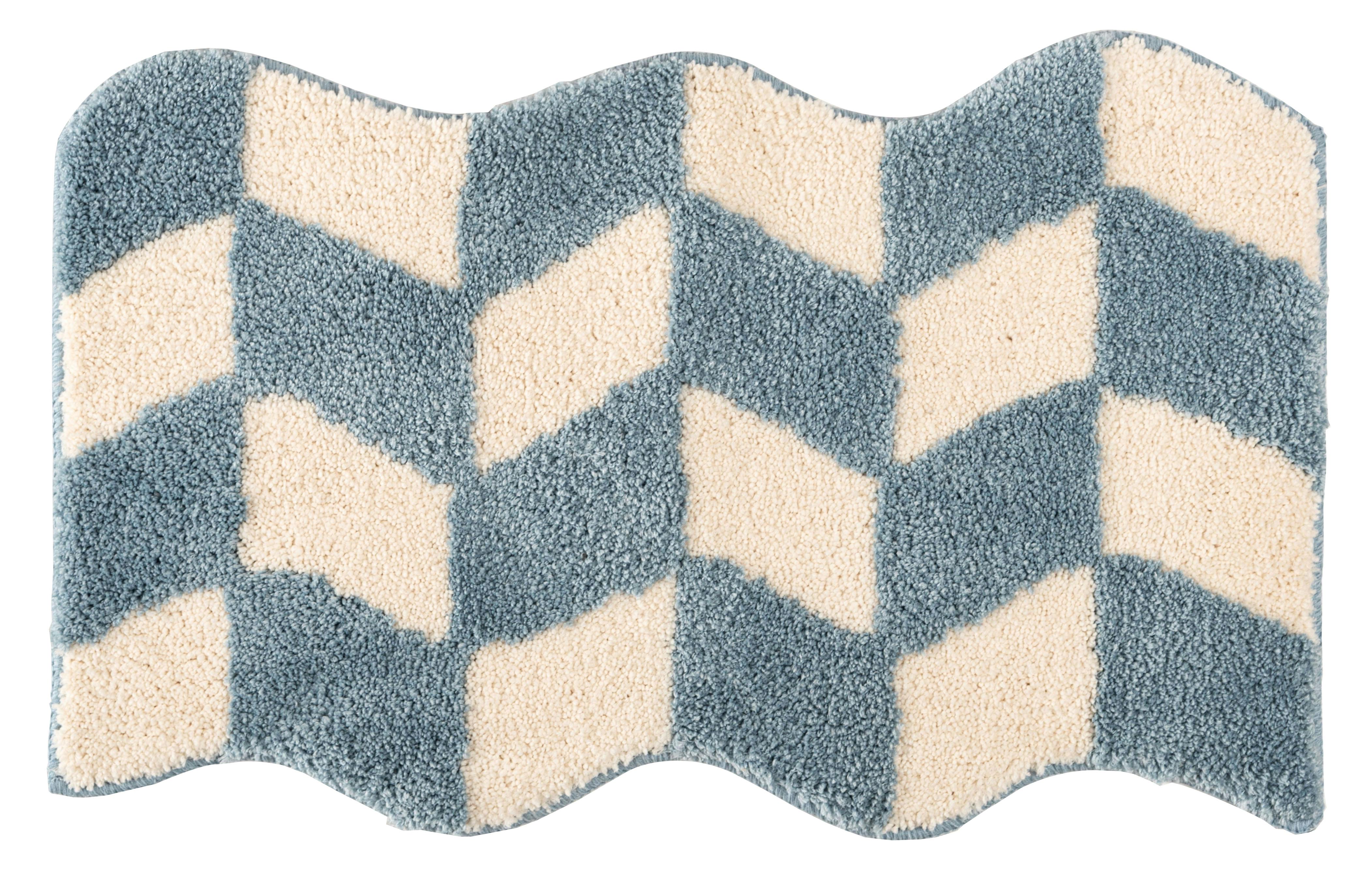 Room Essence マットー波打ち型 約W70.5×D45×H2 完成品 マット 波うち型 ニュアンス 個性的 アクセント 玄関マット 小さめ 滑り止め付 玄関マット