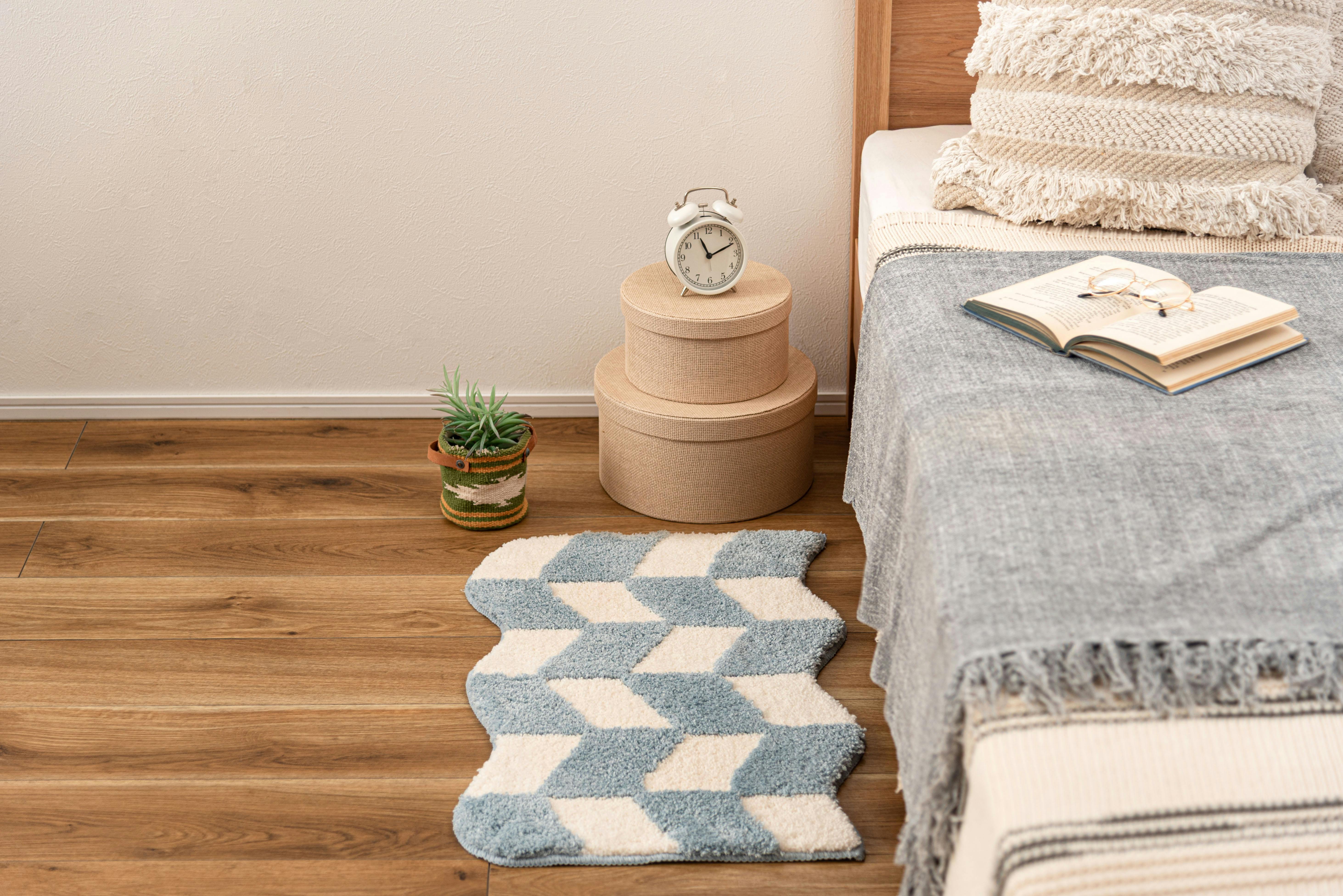 EDEN ミニマット Room Essence マットー波打ち型 約W70.5×D45×H2 完成品 マット 波うち