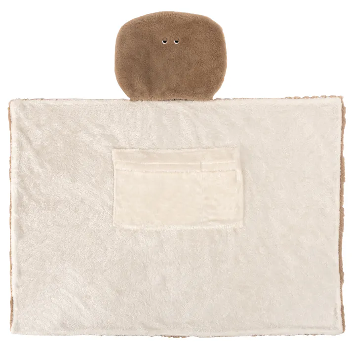 Room Essence USBブランケット 約W100×D70×H2 ベージュ 完成品 ブランケット あったかグッズ 冷え性対策 ポコポコ ポケット付き コンパクト かわいい おめめ 目 個性的 ヒーター クッション 収納 洗濯 ベージュ GLK-220BE【別送品】