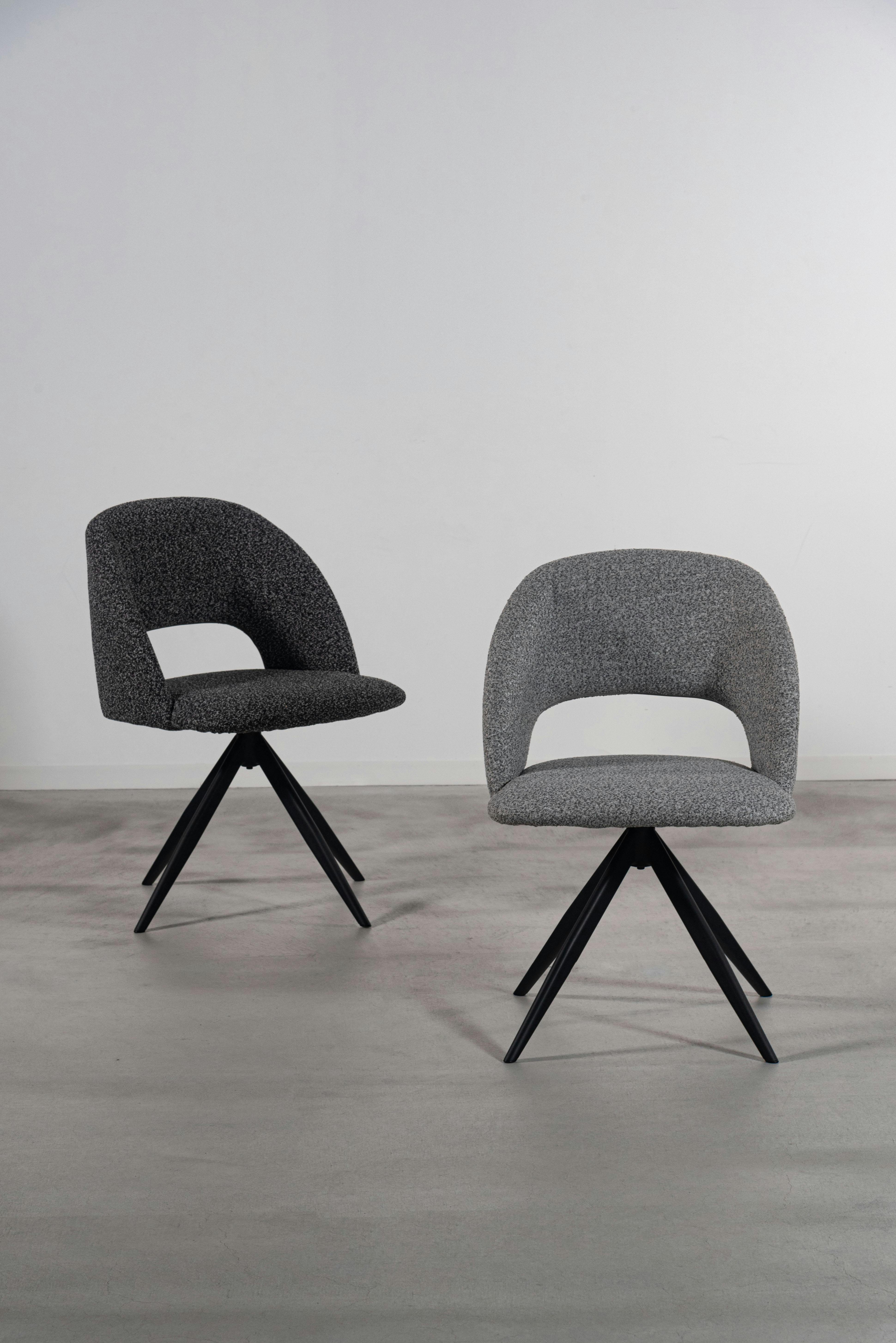 Room Essence 回転チェア W50×D55×H78×SH45 ライトグレー 組立式