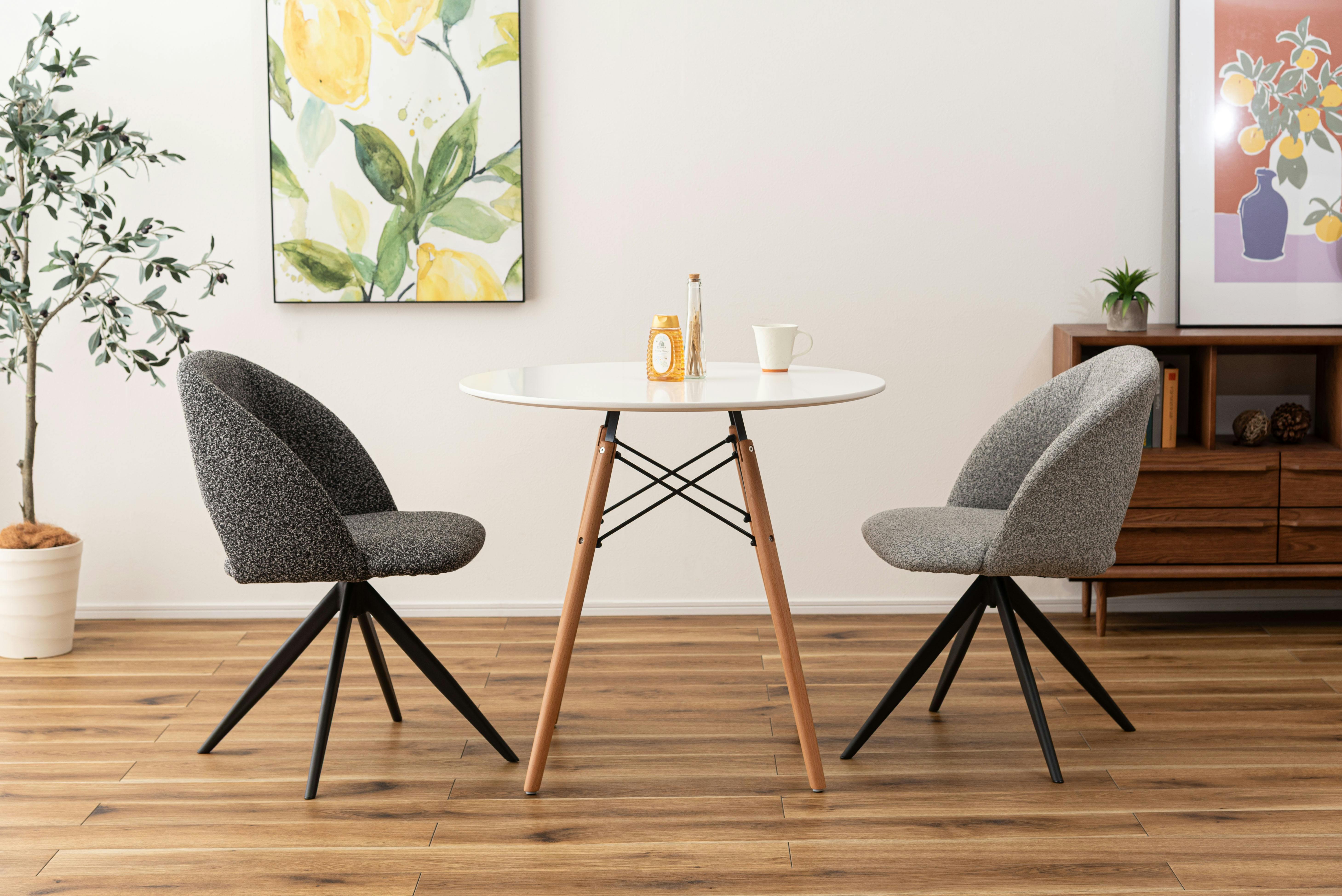 Room Essence 回転チェア W50×D55×H78×SH45 ライトグレー 組立式