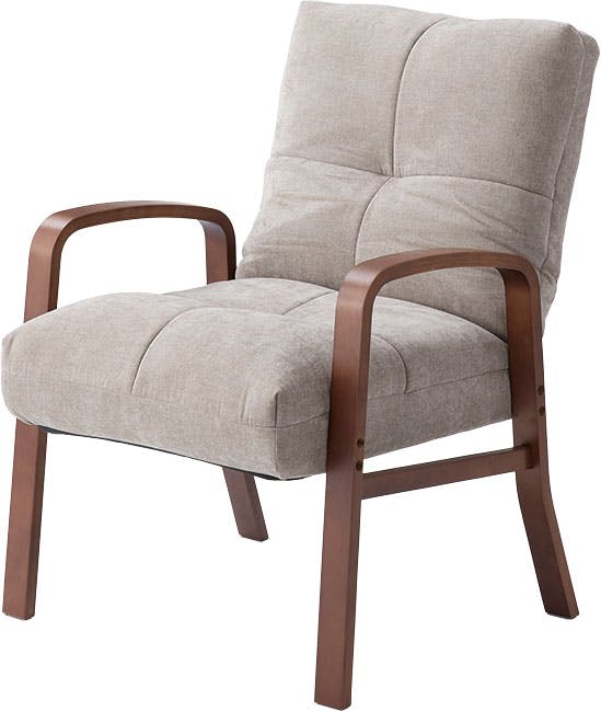 Room Essence 高座椅子 W60.5×D69~86×H79~86×SH44.5 ベージュ 組立式 座椅子 6段階リクライニング シンプル 折りたたみ 高座椅子・サポートチェア Room Essence 高座椅子 W60.5×D69~86×H79~86×SH44.5 ベージュ 組立式 座椅子 6段階リクライニング シンプル 折りたたみ 高座椅子・サポートチェア