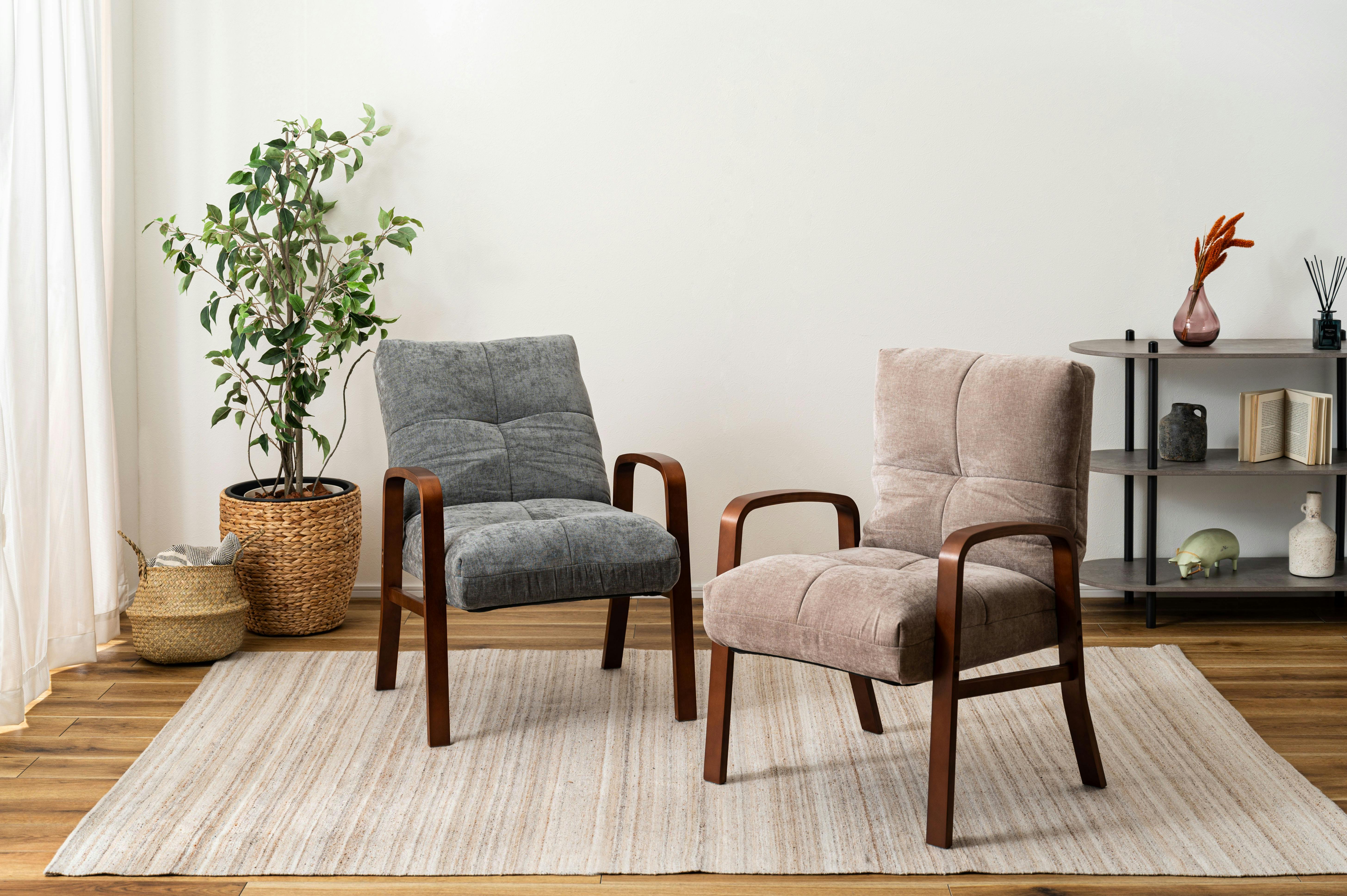 Room Essence 高座椅子 W60.5×D69～86×H79～86×SH44.5 ベージュ 組立式