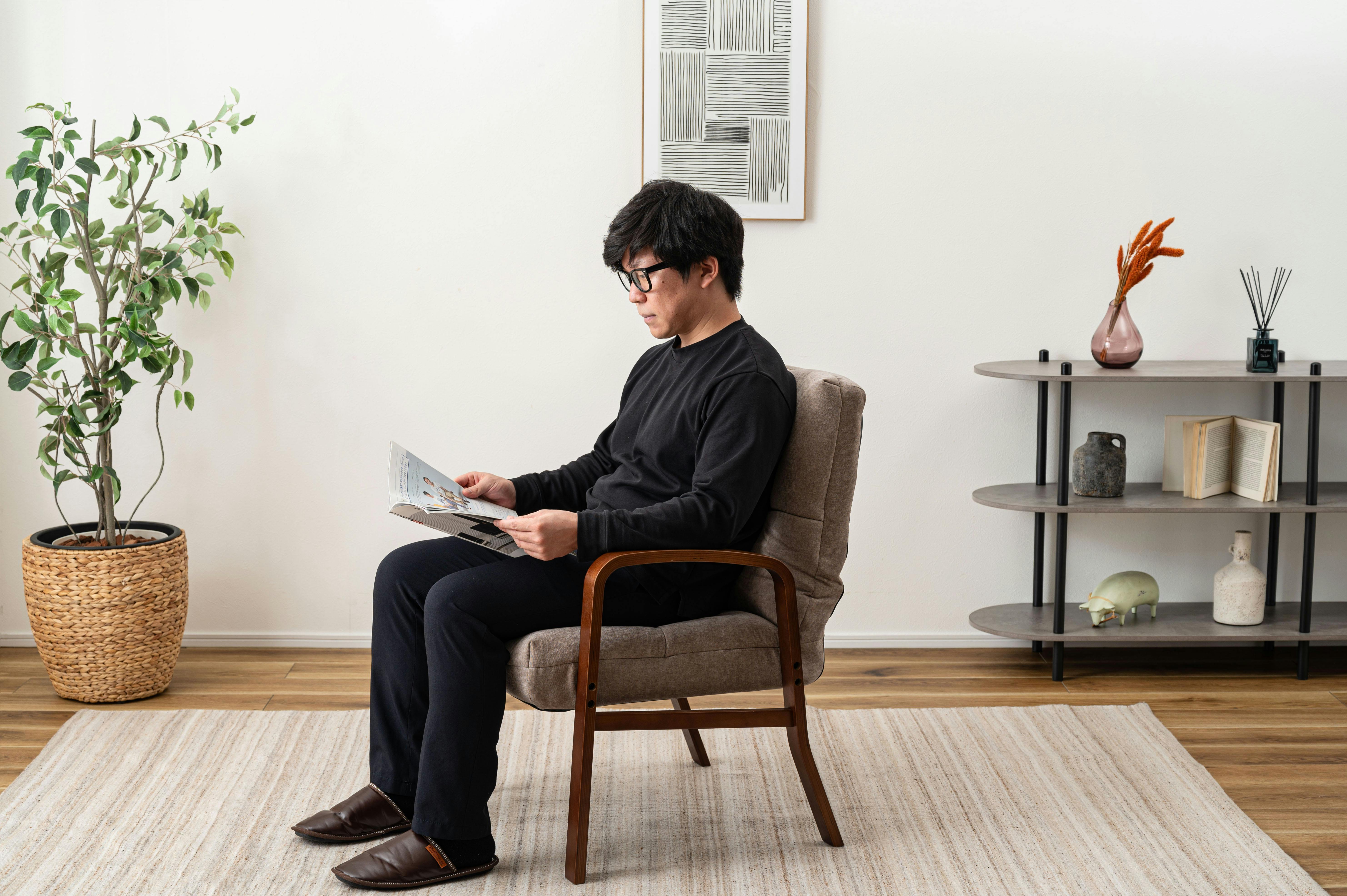 Room Essence 高座椅子 W60.5×D69～86×H79～86×SH44.5 ベージュ 組立式