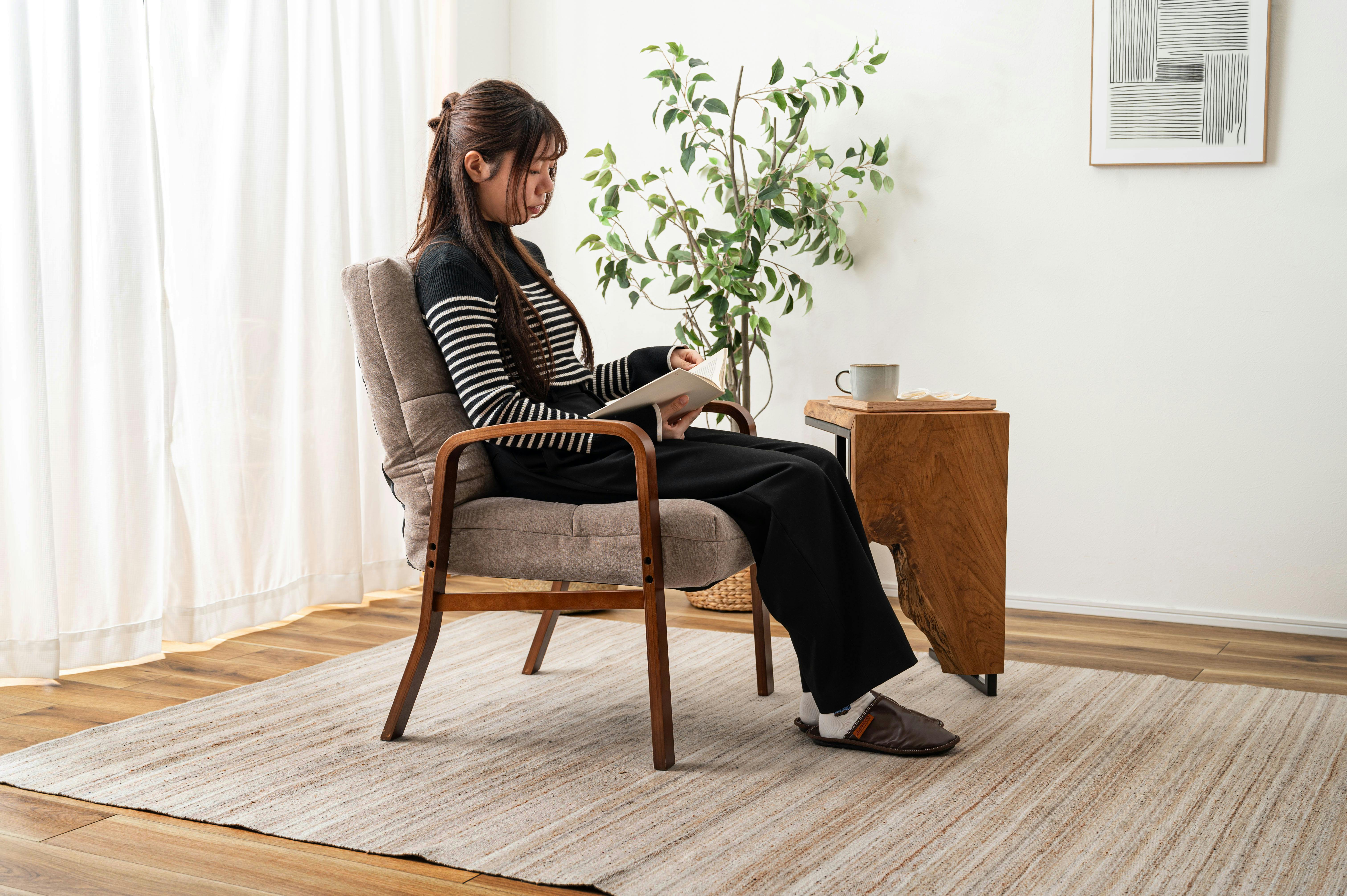 Room Essence 高座椅子 W60.5×D69～86×H79～86×SH44.5 ベージュ 組立式