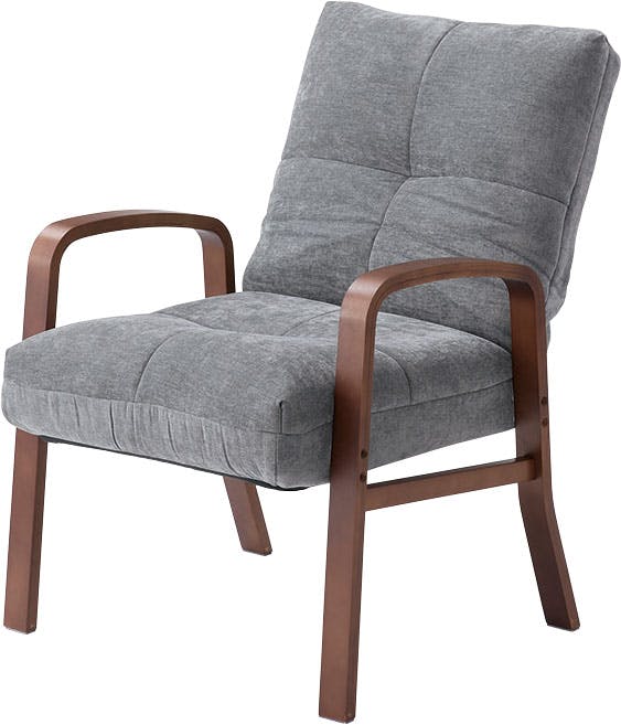 Room Essence 高座椅子 W60.5×D69~86×H79~86×SH44.5 グレー 組立式 座椅子 6段階リクライニング シンプル 折りたたみ ゆ 高座椅子・サポートチェア Room Essence 高座椅子 W60.5×D69~86×H79~86×SH44.5 グレー 組立式 座椅子 6段階リクライニング シンプル 折りたたみ ゆ 高座椅子・サポートチェア