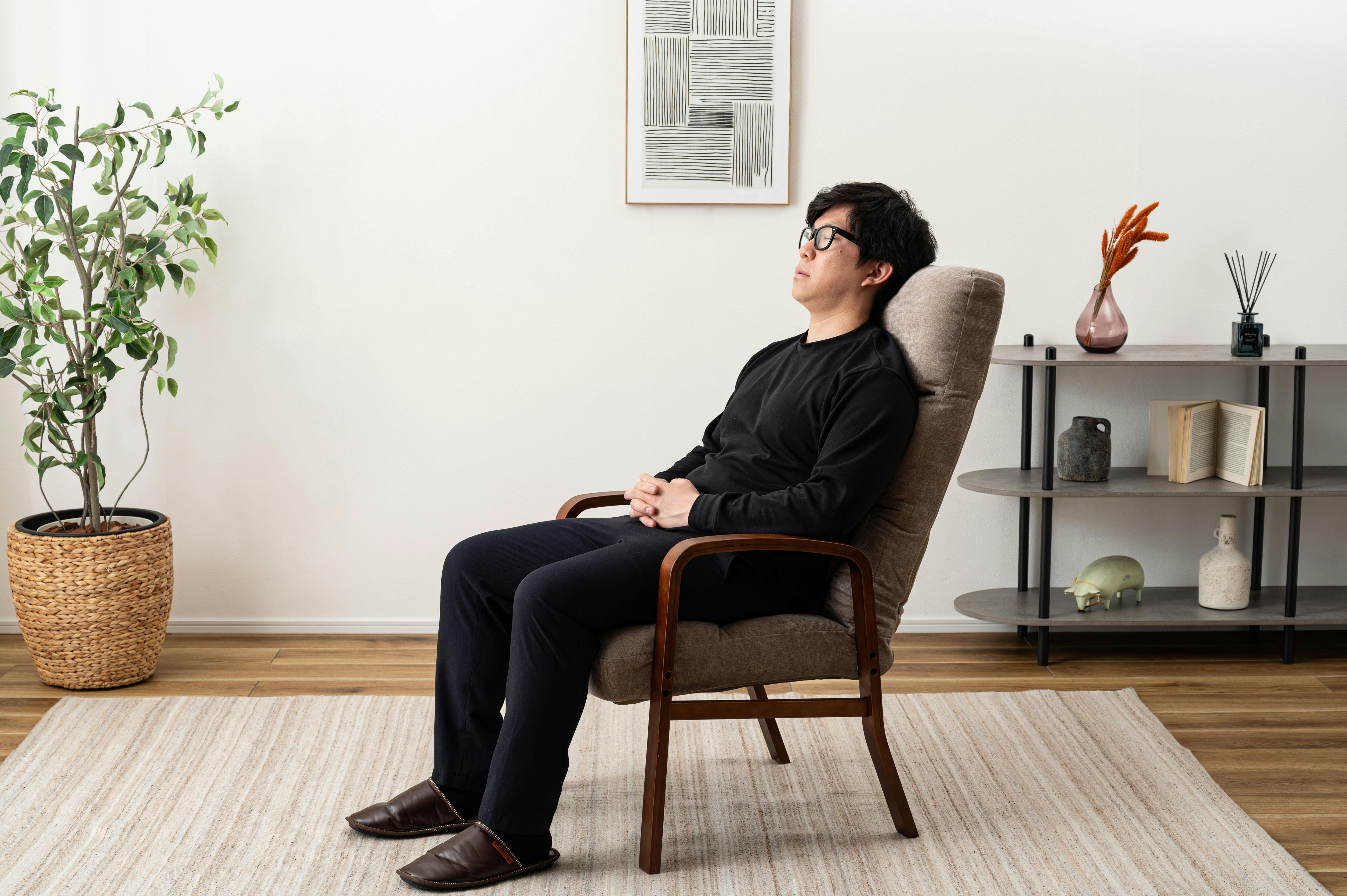 Room Essence 腰楽高座椅子 W56×D57～96×H90～103×SH38 ベージュ 組立